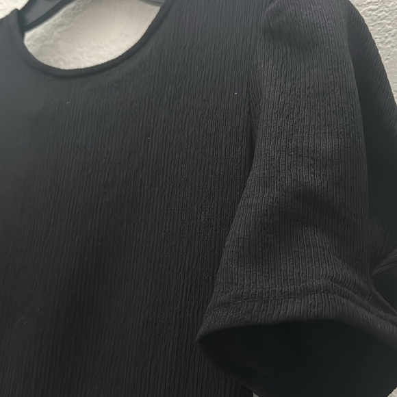 Lefties Black Midi Dress with Open Back & Bow – Size S - Picture 4 of 9